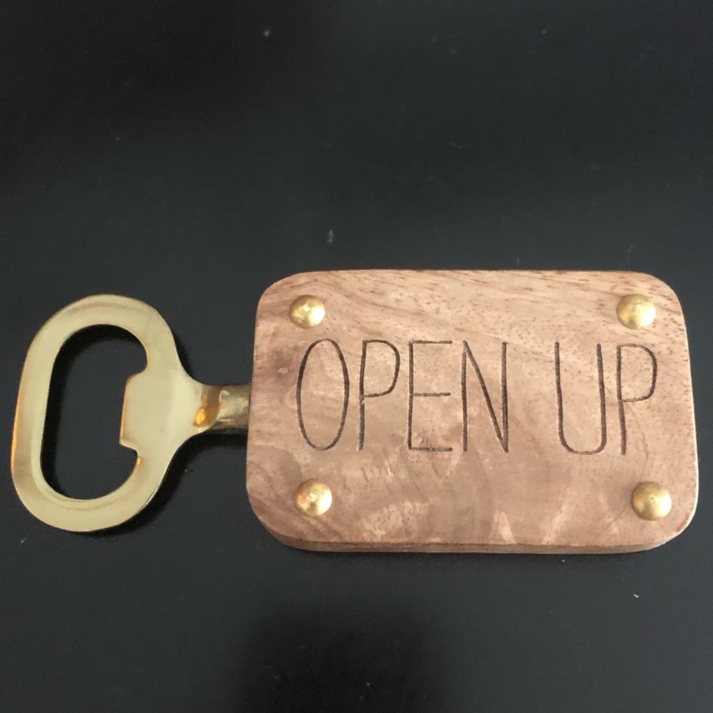 Wood “Open Up” Bottle Opener